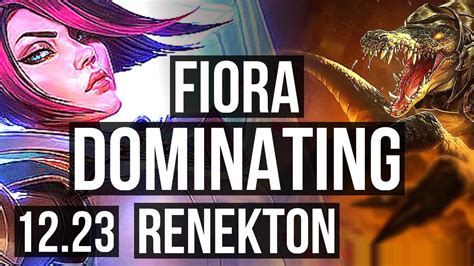 Fiora Vs Renekton Top 715 67 Winrate Dominating Euw Master