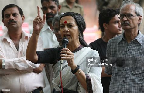 Cpi Member Brinda Karat Addresses Party Workers During A Dharna News Photo Getty Images