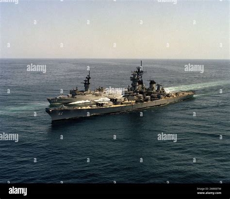 An Aerial Port Bow View Of The Battleship Uss New Jersey Bb