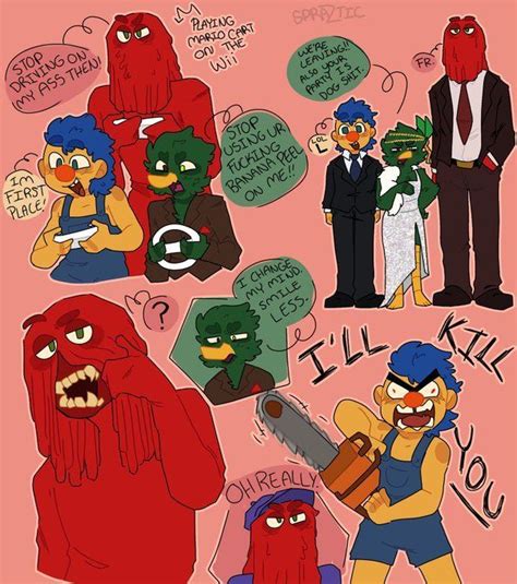 Yellow Guy Red Guy Hug Me Please Silly Puppets Character Art