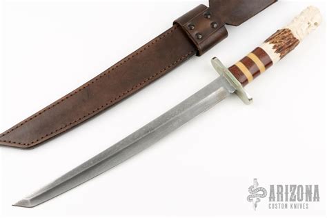 Damascus Short Sword Arizona Custom Knives