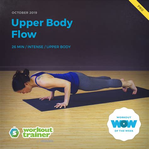 Skimble S Pro Workout Of The Week Upper Body Flow Workout Trainer App