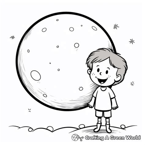 Crescent Moon Coloring Pages Free Printable