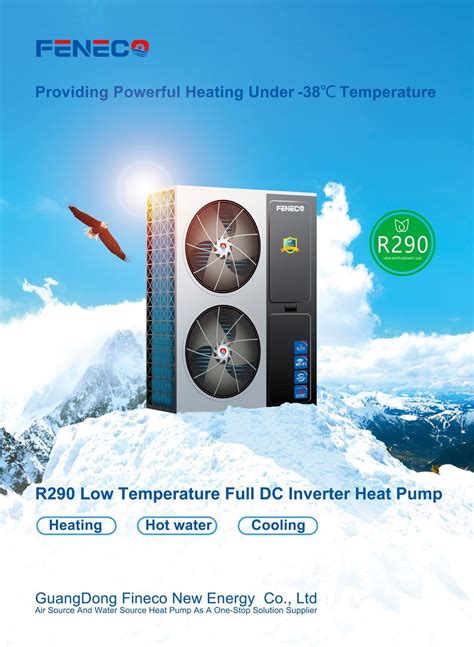 Feneco R290 A DC Inverter Air To Water Heat Pump 15kw Heating