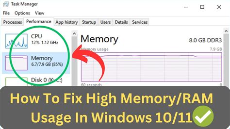 How To Fix High Memory Ram Usage In Windows Laptop Pc Youtube