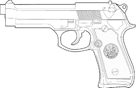 25 Desenhos De Revolver Pistola Arma De Fogo Para Colorir