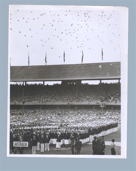 Photograph Of Australian Team Marching At Opening Ceremony