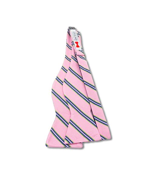 Pink Bow Tie And Green Stripes