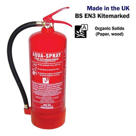 6 Litre Water With Additive Fire Extinguisher Stored Pressure 21A