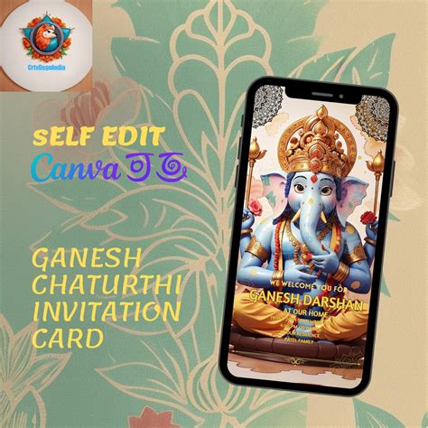 Ganesh Chaturthi Invites Ganesh Darshan Invitations Ganpati Etsy