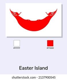 Vector Illustration Easter Island Flag Isolated Stock Vector (Royalty ...