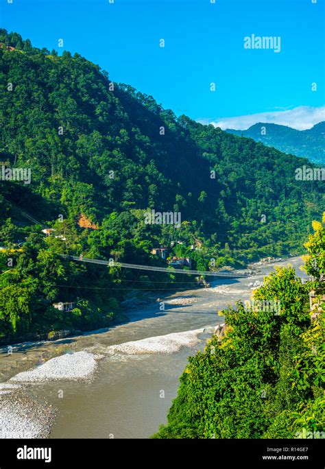 Sharda River in Jauljibi - India Nepal Border, Uttrakhand Stock Photo ...