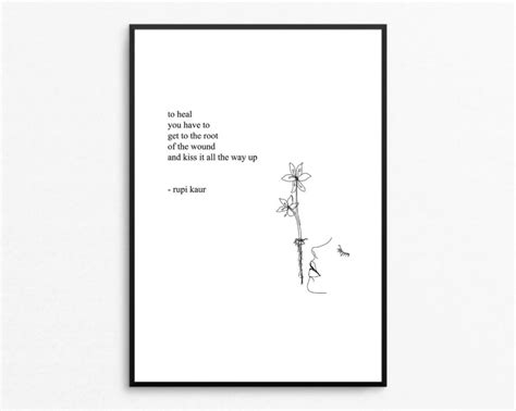 To Heal Rupi Kaur Etsy Rupi Kaur Quote Prints Healing