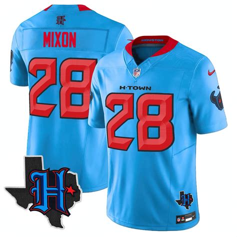 Joe Mixon Mens Houston Texans 2024 Texas Patch Vapor Limited Blue