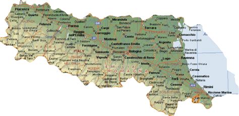 CARTINA GEOGRAFICA ITALIA REGIONI EMILIA ROMAGNA Wroc Awski