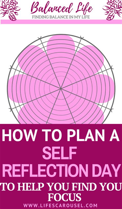 How To Create A Self Reflection Day With A Balanced Life Circle Self