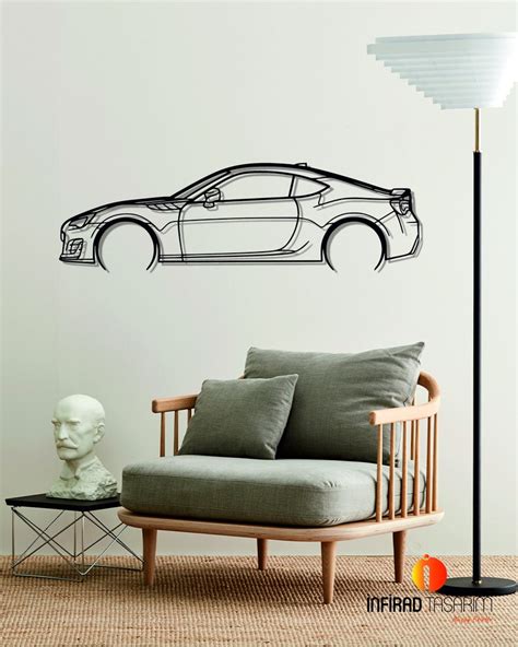 Brz Detaillierte Silhouette Metall Wandkunst Auto Wandkunst Etsy De