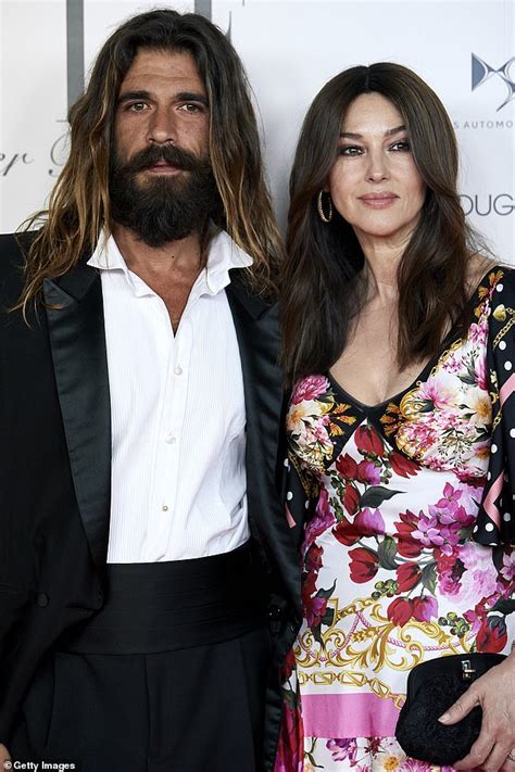 Monica Bellucci 54 Stuns In A Quirky Floral Print Dress Daily Mail