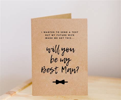 Best Man Proposal Card Funny Best Man Card Will You Be My Etsy UK