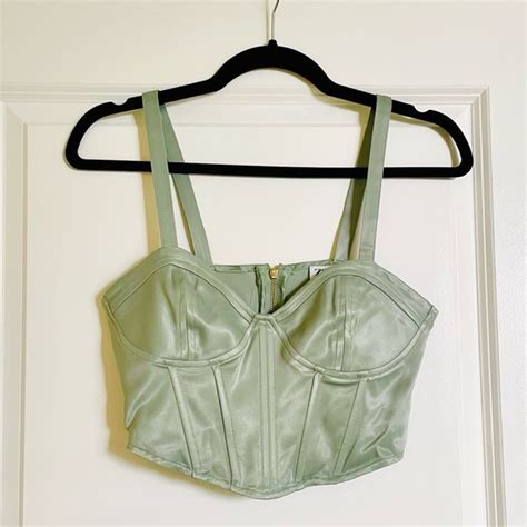 Zara Tops Zara Satin Effect Bustier Corset Top Poshmark