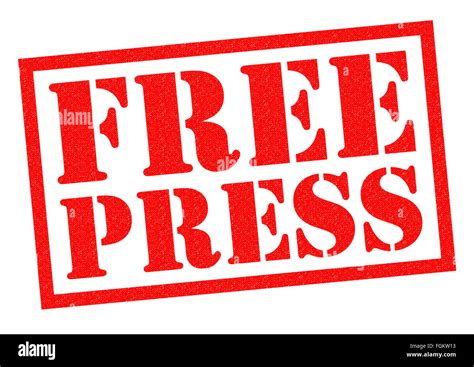 Free Press Red Rubber Stamp Over A White Background Stock Photo Alamy