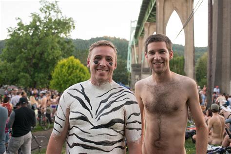 Photos Portland Bikes Bare For World Naked Bike Ride Kmtr
