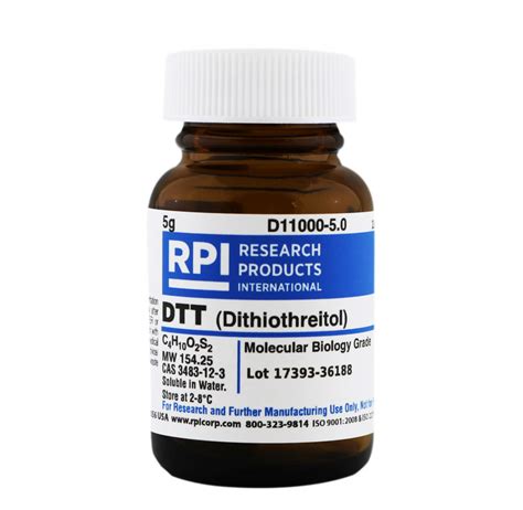 D11000 50 Dtt Dl Dithiothreitol Clelands Reagent 5 Grams