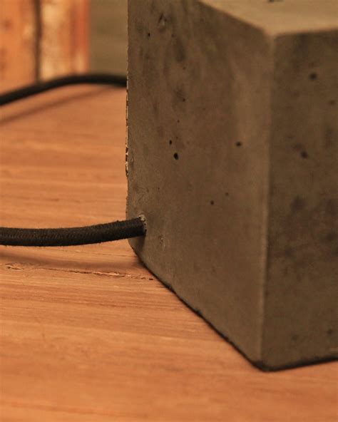 Concrete Cube Desk Lamp Edison Lamp Etsy