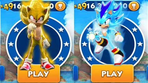 Sonic Dash Super Sonic Vs Ice Sonic Movie Sonic Vs All Bosses Zazz Eggman Youtube