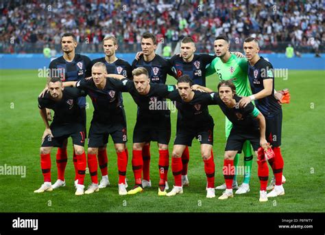 Croatia Team Group Top Row Left To Right Dejan Lovren Ivan Strinic