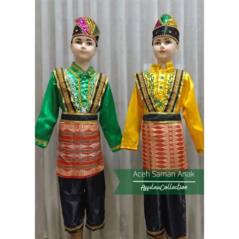 Jual Baju Adat Tari Saman Baju Adat Aceh Anak Shopee Indonesia