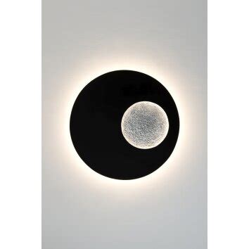 Holl Nder Luna Rund Gro Muurlamp Led Bruin Goud Zwart K