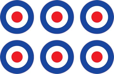 6X 1 RAF Roundel Roundel Vinyl Stickers Mod The Who Lambretta Vespa