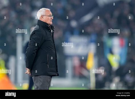 Claudio Ranieri Head Coach Of As Roma Looks On During The Serie A