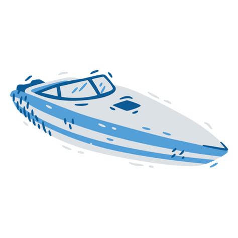 Speedboat Monochromatic Detailed PNG SVG Design For T Shirts