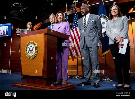 House Speaker Nancy Pelosi (D-CA) speaking about a recent Congressional ...