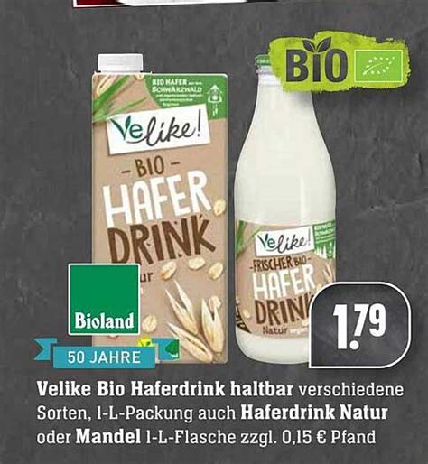 Velike Bio Haferdrink Haltbar Auch Haferdrink Natur Oder Mandel Angebot