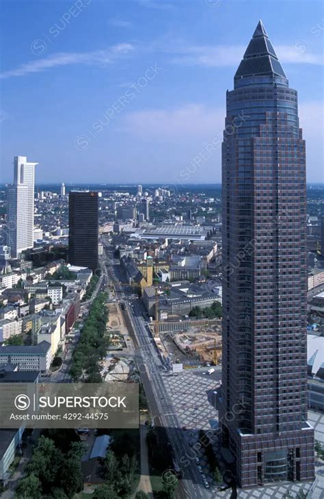 Germany Hessen Frankfurt Am Main The Messeturm SuperStock