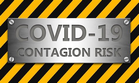 Banner Con Advertencia De Covid19 Y Riesgo De Contagio Foto Premium