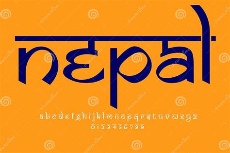 Nepal Text Design Indian Style Latin Font Design Devanagari Inspired