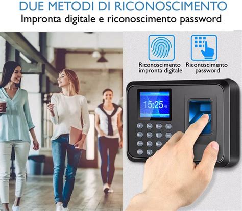 Marcatempo Timbracartellini Impronte Digitali Badge Biometrico Monitor