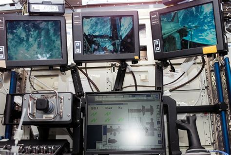 Robotic Workstation Rws Used On The Iss The Three Monitors Of The