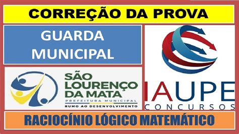 Corre O Da Prova Da Guarda Municipal Da Pref S O Louren O Da Mata Pe