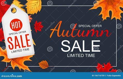 Ilustra O Abstrata Autumn Sale Background Do Vetor Autumn Leaves