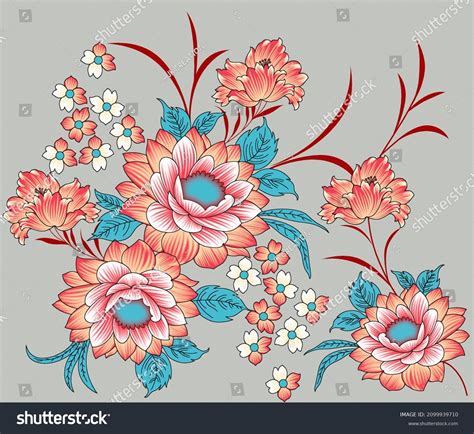 Latest New Digital Textile Design Flowers Stock Illustration 2099939710 | Shutterstock