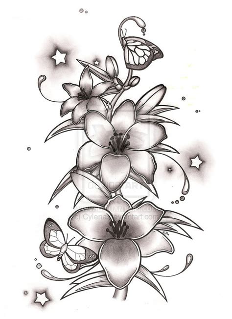 Tattoo Lily Tattoo Lily Tattoo Design Larkspur Tattoo