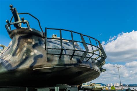 Gun Turret on Tank Displayed in Public Park Stock Photo - Image of ...