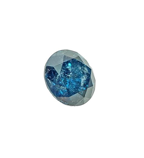 Lot - .78ct Round Blue Diamond Gemstone w/ Box