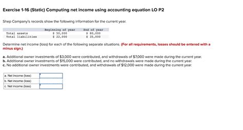 Solved Exercise 1 16 Static Computing Net Income Using Chegg