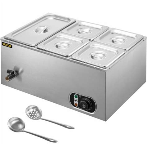 Vevor Commercial Food Warmer Bain Marie Pan Buffet Food Warmer